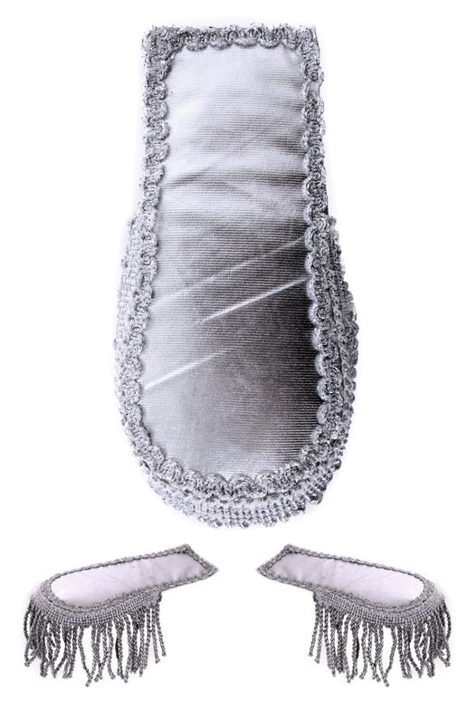 Epauletten zilver per paar met velcro