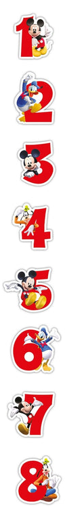 Verjaardag cijfer Mickey Mouse kaarsje nummer 3