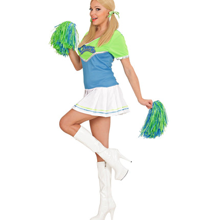 Cheerleader jurkje groen blauw