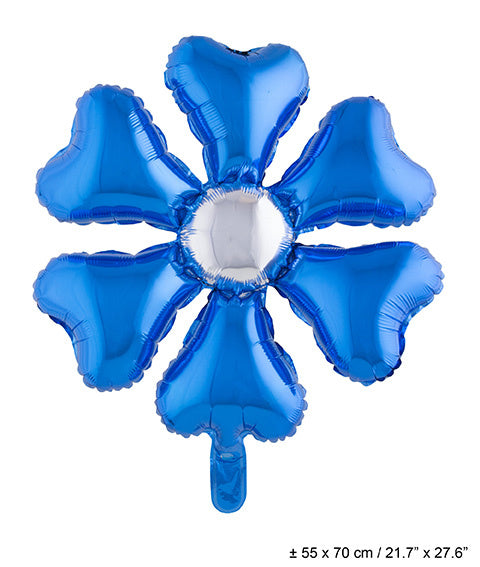 Folie ballon blauwe bloem