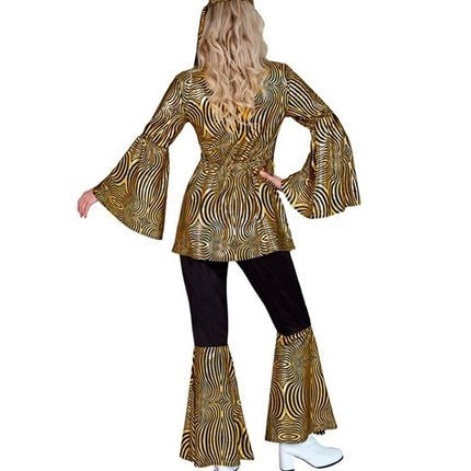 70s groovy kostuum goud Babette