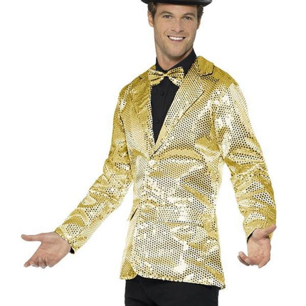Gouden party jas met glitters