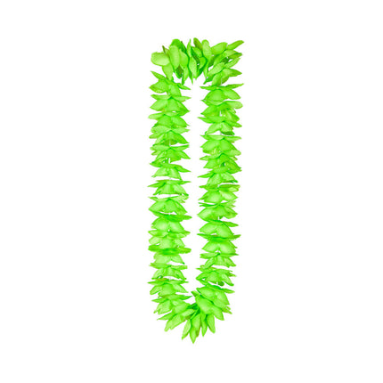 Groene Hawaii bloemenslinger satijn look