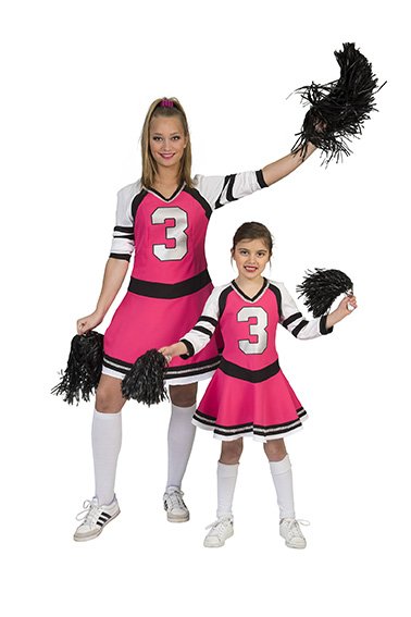 Cheerleader jurk dames roze