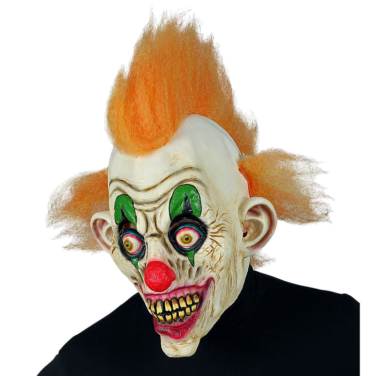 Horror clown masker oranje