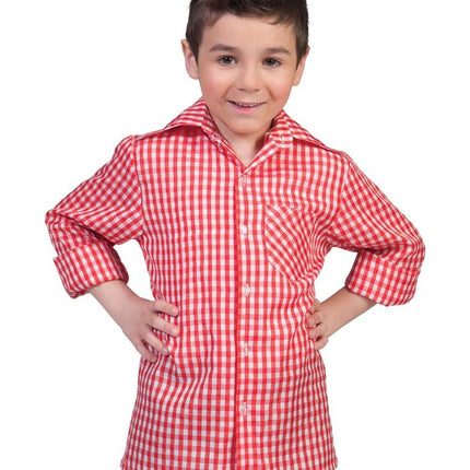 Tiroler blouse rood kind