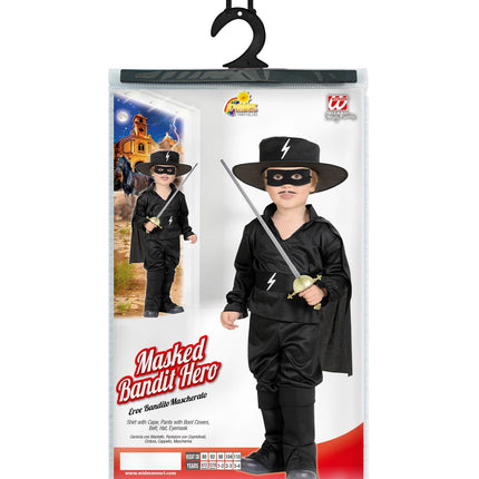 Zorro kostuum bandiet baby