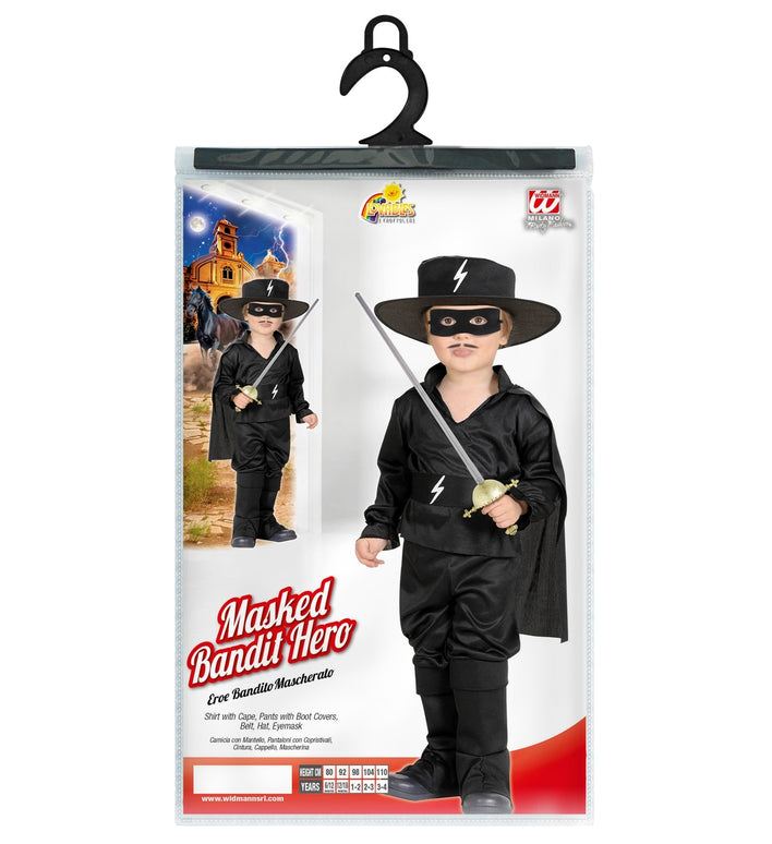 Zorro kostuum bandiet baby