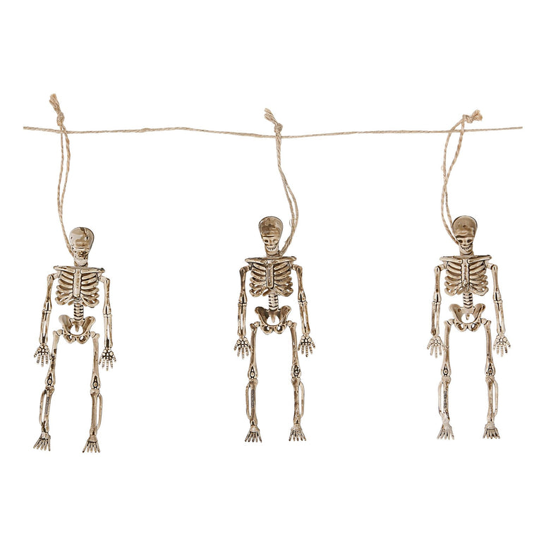 Enge vlaggenlijn met skeletjes