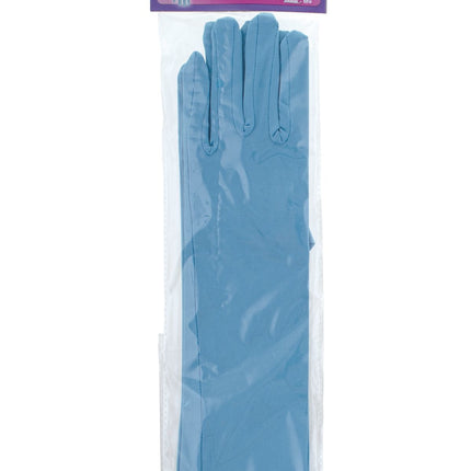 Lange handschoenen baby blauw 33cm