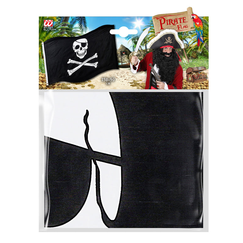 Zwarte piratenvlag doodshoofd