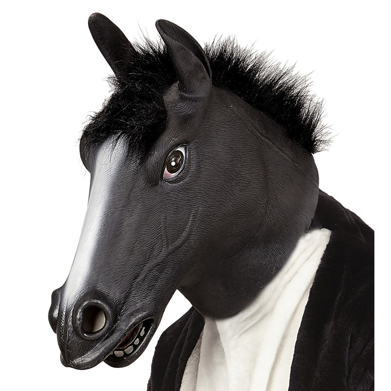 Zwart paarden masker voor party's