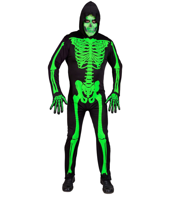 Skelet kostuum volwassenen groen