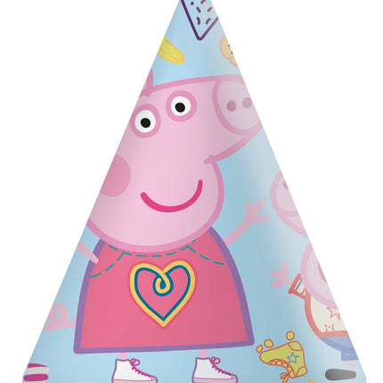 Peppa Pig  hoedjes kinderfeest 6 stuks