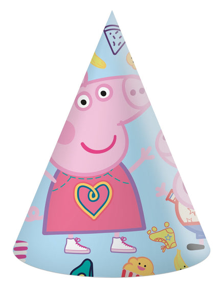 Peppa Pig  hoedjes kinderfeest 6 stuks