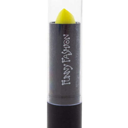 Gele blacklight lippenstift