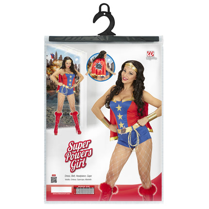 Super Power Meisjes jurk met cape