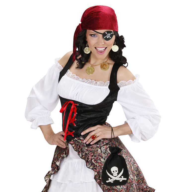 Piraten tas met schedel en zwaarden