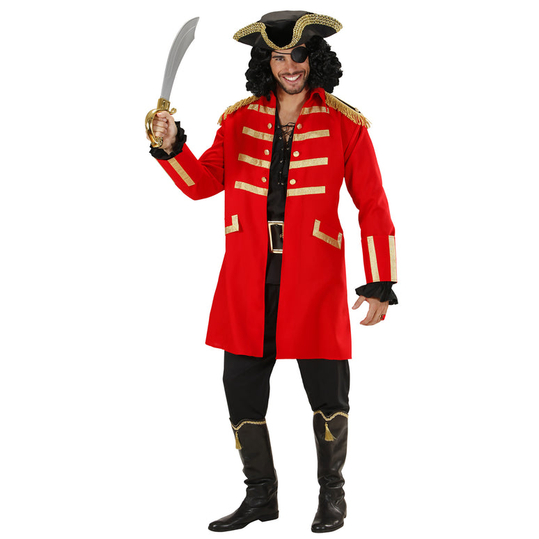 Piratenjas kapitein Haak in rood