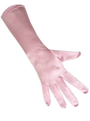 Satijnen handschoenen baby roze