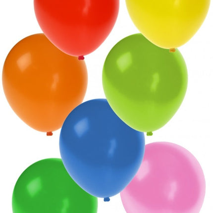 Helium ballonnen 100 x assortie mt 12