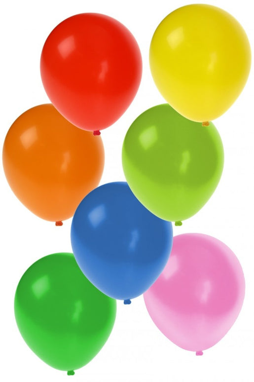 Helium ballonnen 100 x assortie mt 12