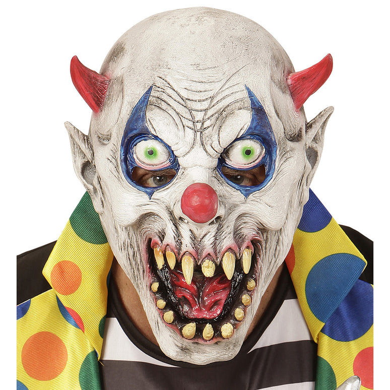 Duivels clown masker voor kinderen