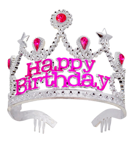 Zilveren tiara happy birthday Felicia