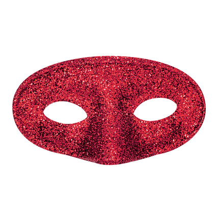 Rood glitter oogmasker