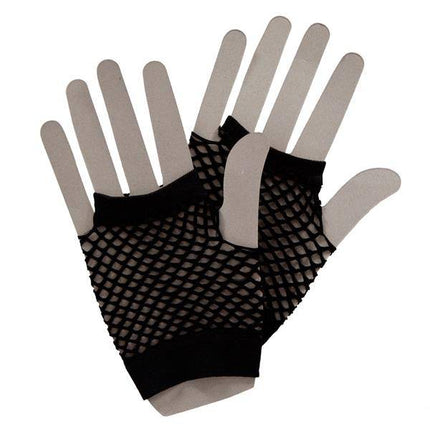 Visnet handschoenen zwart