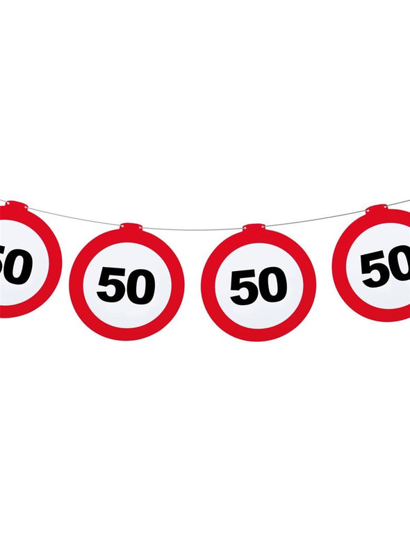 Vlaggenlijn  verkeersbord 50 jaar