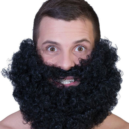 Zwarte krul baard Herman