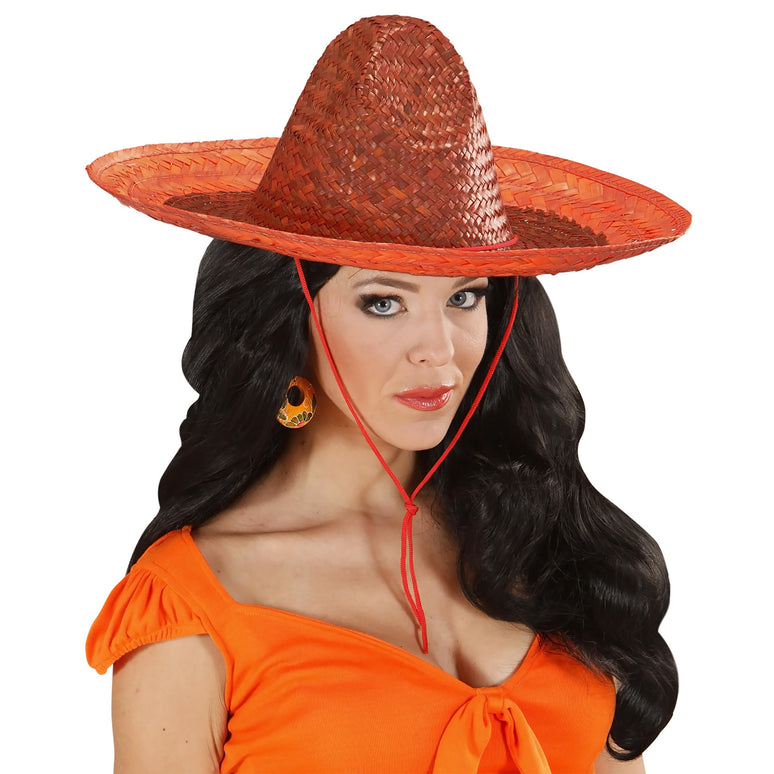 Mexicaanse sombrero oranje
