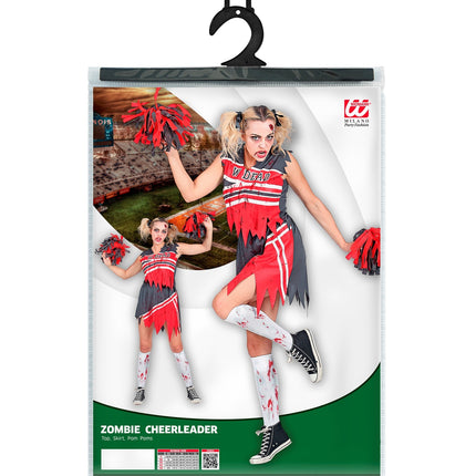 Zombie cheerleader pakje dames