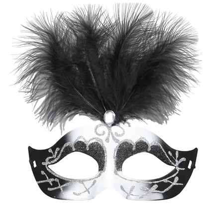 Zwarte witte Venetiaanse oogmaskers