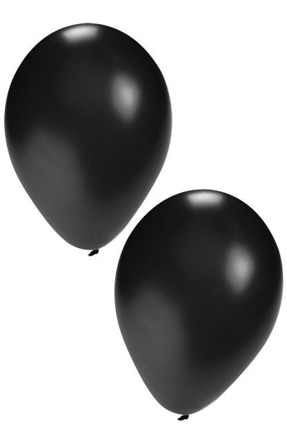Helium ballonnen  50 x zwart nr 10