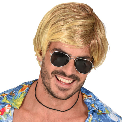Surfer pruik blond tropical danny