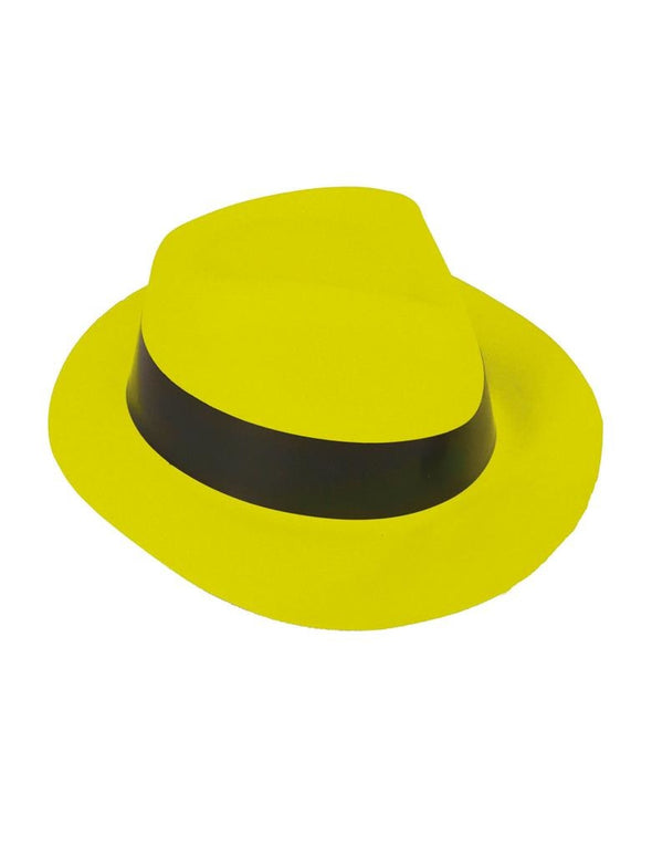 Neon gele plastic hoed