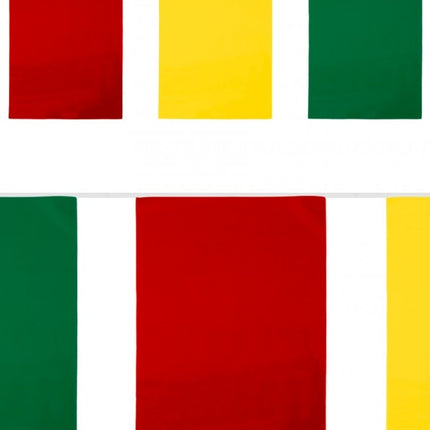 PVC vlaggenlijn rechthoek rood geel groen