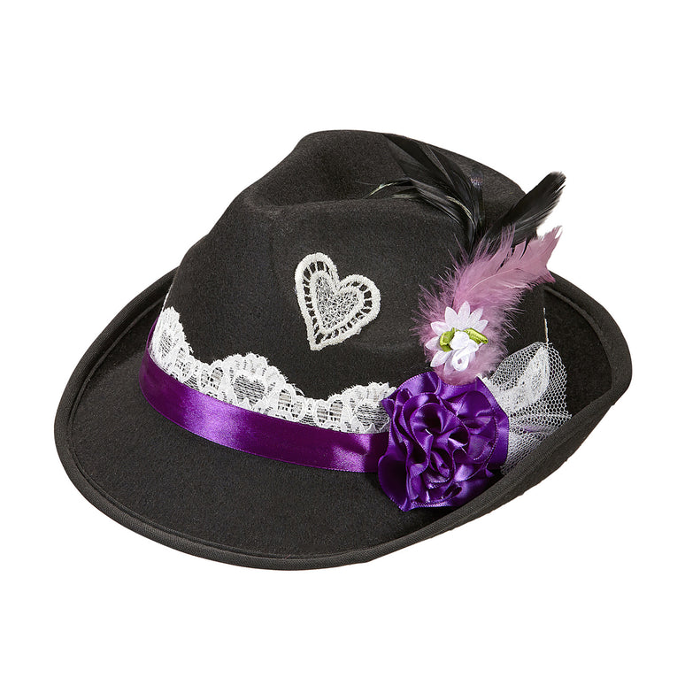 Beierse Fedora hoed  met decoratie