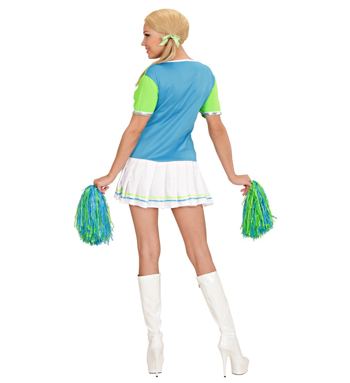 Cheerleader jurkje groen blauw