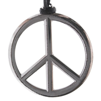 Halsketting peace zilver