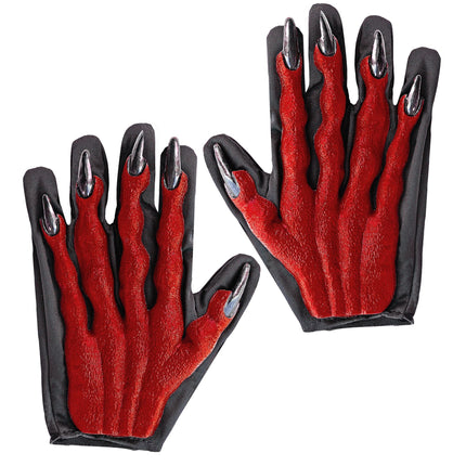Duivel handschoenen rood 3d