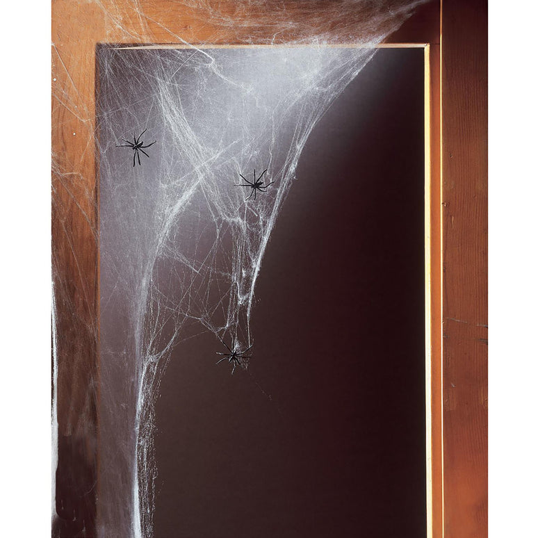 Halloween spinnenweb met 20 nep spinnen