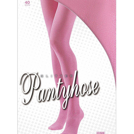 Glitter panty roze dames