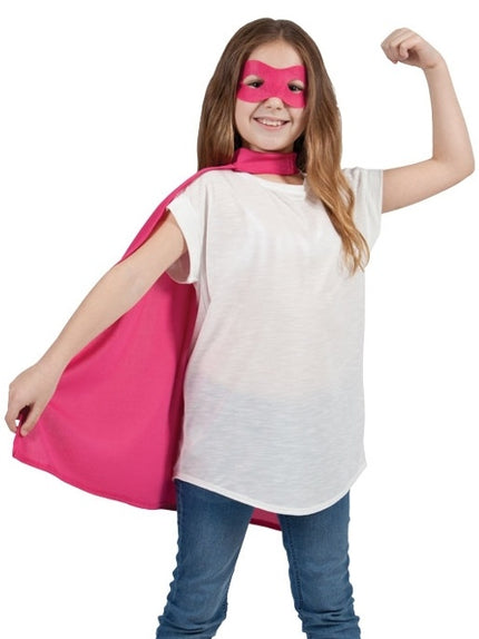 Roze Superhelden cape kind