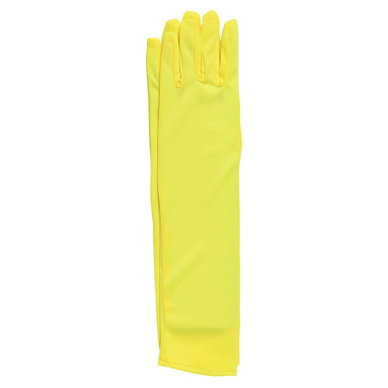 Gele handschoenen neon lang