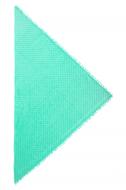 Driehoek sjaal Bubble turquoise