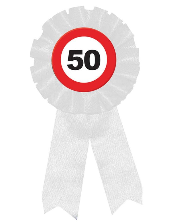 50e verjaardag party rozet verkeersbord