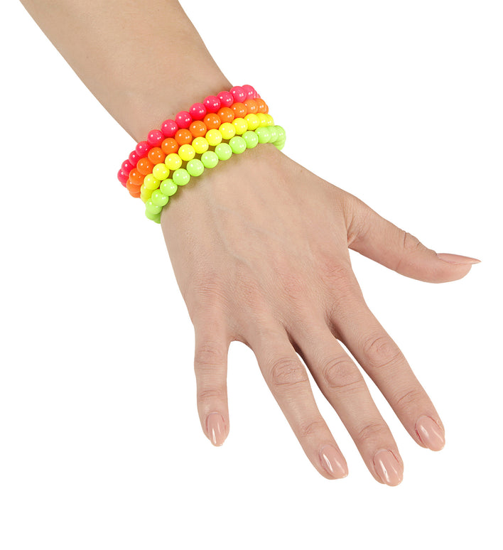 Neon kleurige kralen armbandjes